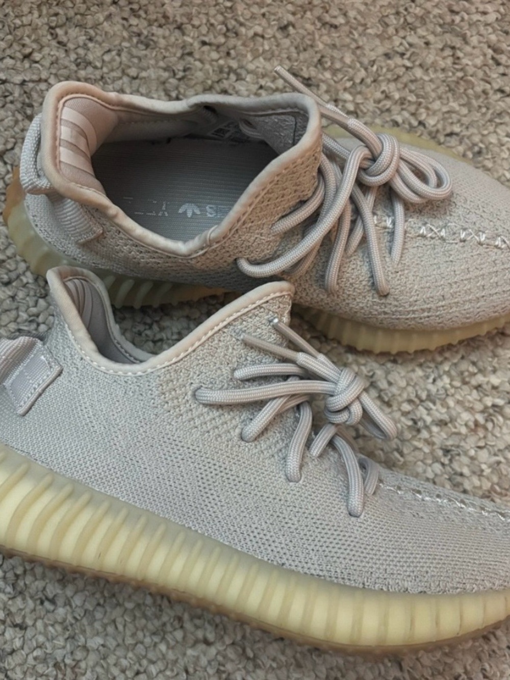 Yeezy Sneakers in Neutral Beige with Cream Sole